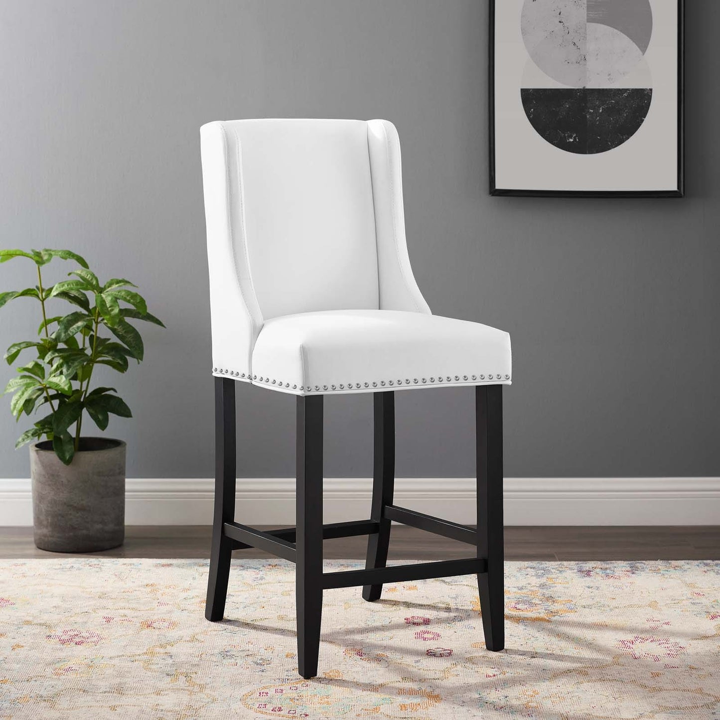 Modway Baron Faux Leather Counter Stool | Counter Stools
