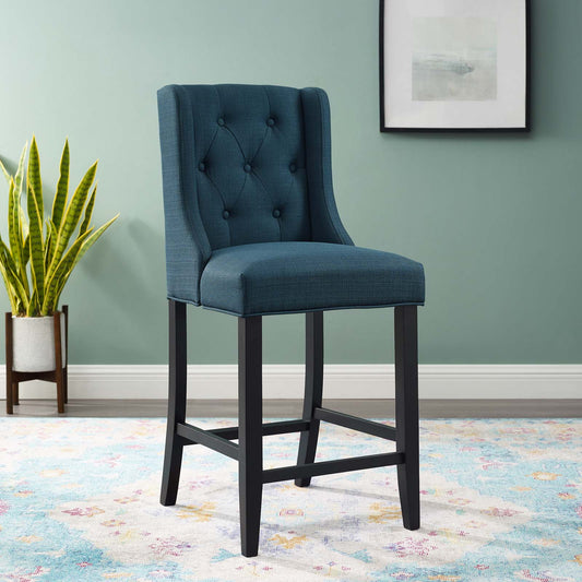 Modway Baronet Tufted Button Upholstered Fabric Counter Stool | Counter Stools