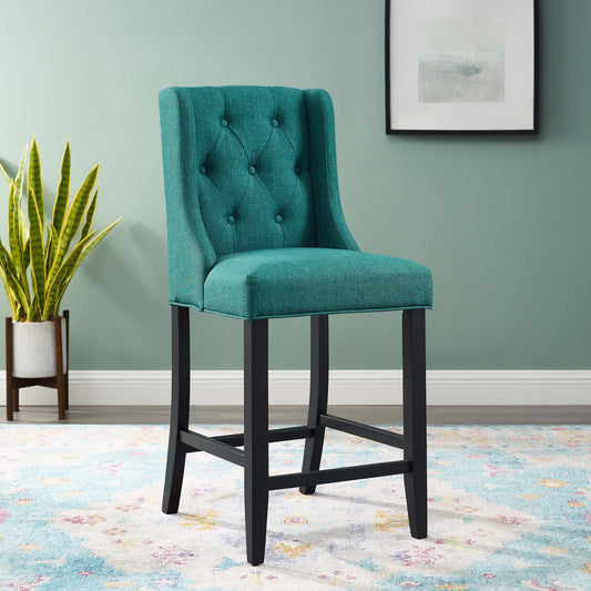 Modway Baronet Tufted Button Upholstered Fabric Counter Stool | Counter Stools | 