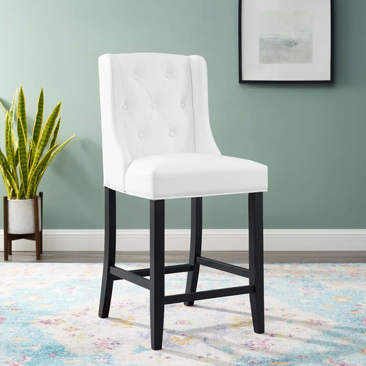 Modway Baronet Tufted Button Faux Leather Counter Stool | Counter Stools
