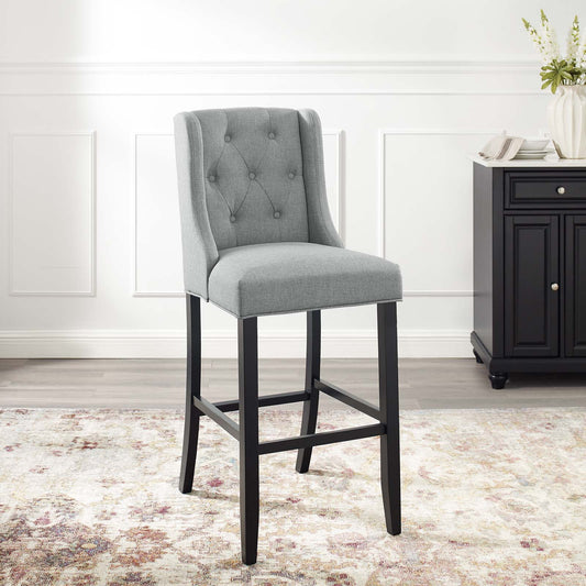 Modway Baronet Tufted Button Upholstered Fabric Bar Stool | Bar Stools | 