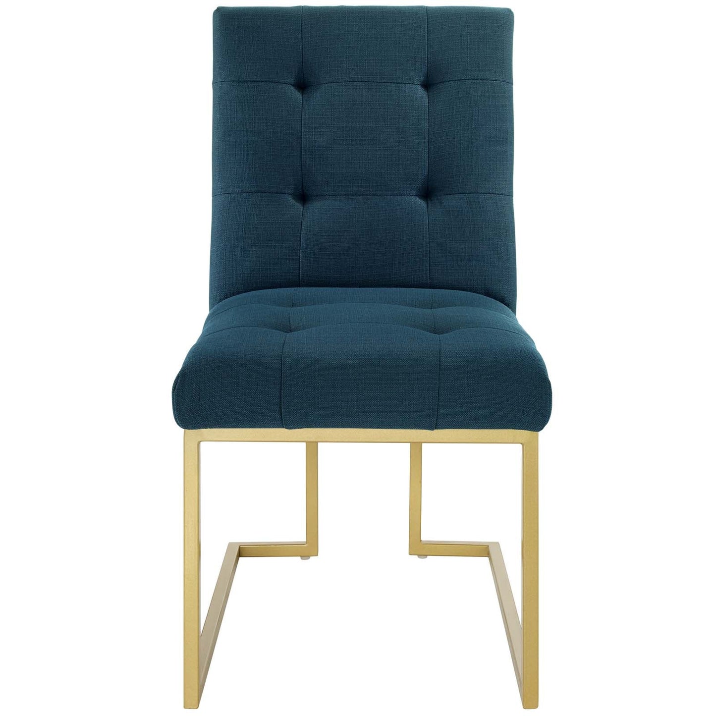 Modway Privy Gold Stainless Steel Upholstered Fabric Dining Accent Chair | Dining Chairs | Modishstore