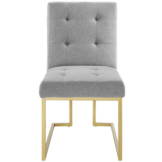 Modway Privy Gold Stainless Steel Upholstered Fabric Dining Accent Chair | Dining Chairs | Modishstore-3