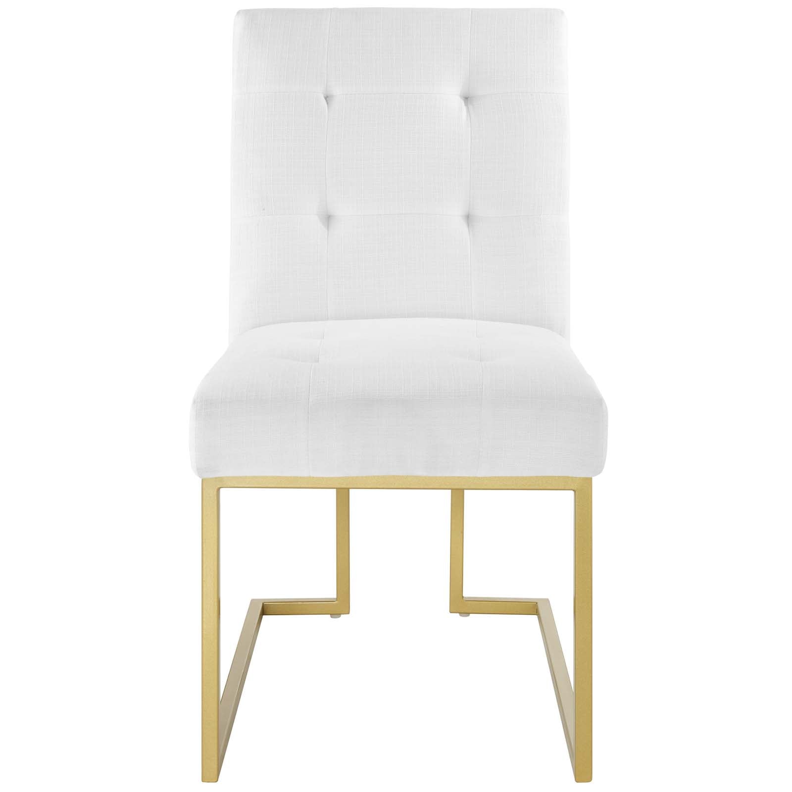 Modway Privy Gold Stainless Steel Upholstered Fabric Dining Accent Chair | Dining Chairs | Modishstore-4