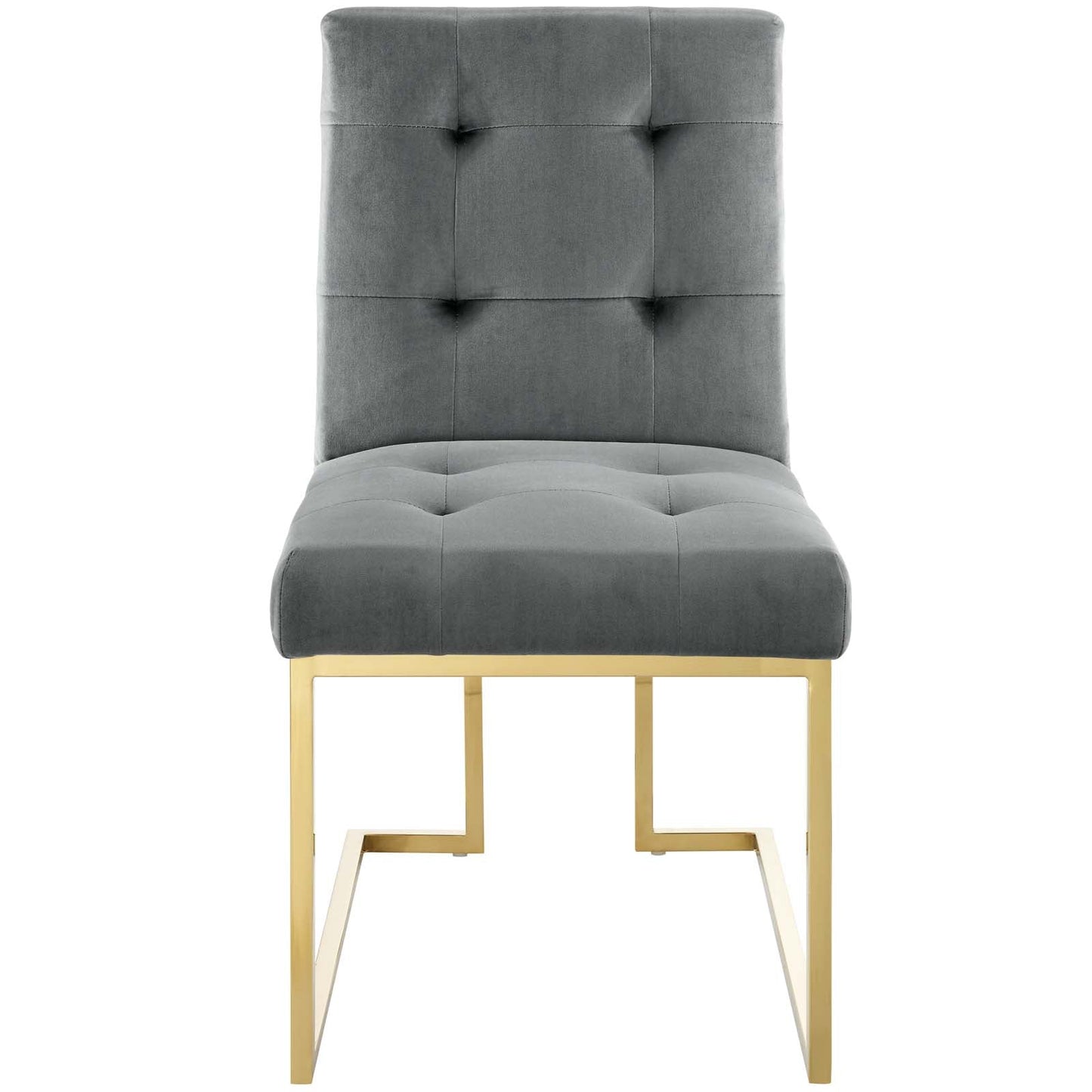 Modway Privy Gold Stainless Steel Performance Velvet Dining Chair | Dining Chairs | Modishstore