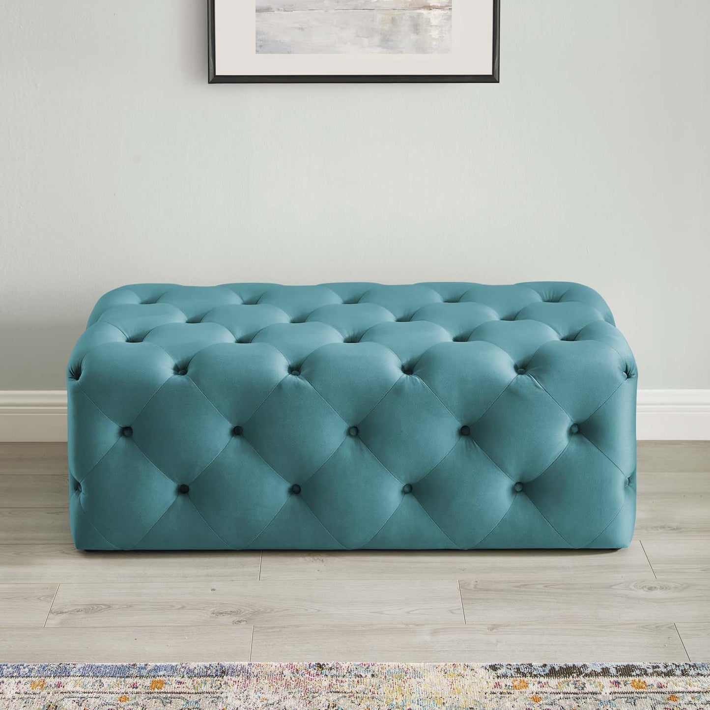 Modway Anthem 48" Tufted Button Entryway Performance Velvet Bench | Stools & Benches | 