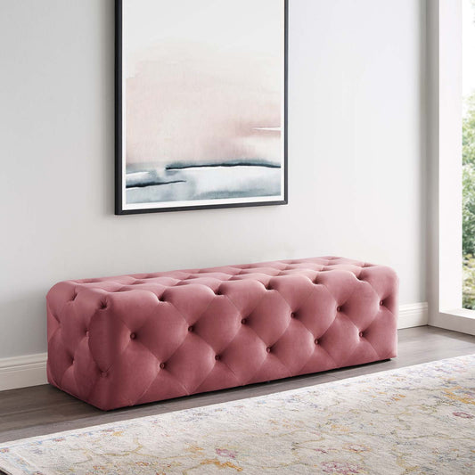 Modway Anthem 60" Tufted Button Entryway Performance Velvet Bench | Stools & Benches