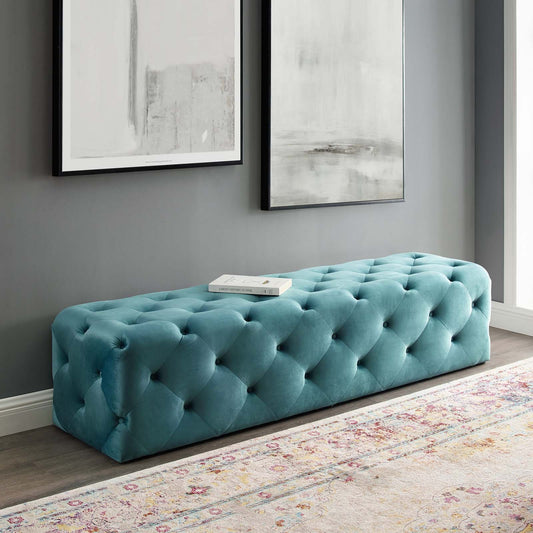 Modway Anthem 72" Tufted Button Entryway Performance Velvet Bench | Stools & Benches | 