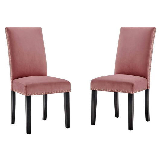 Modway Parcel Performance Velvet Dining Side Chairs - Set of 2 | Side Chairs | Modishstore-2