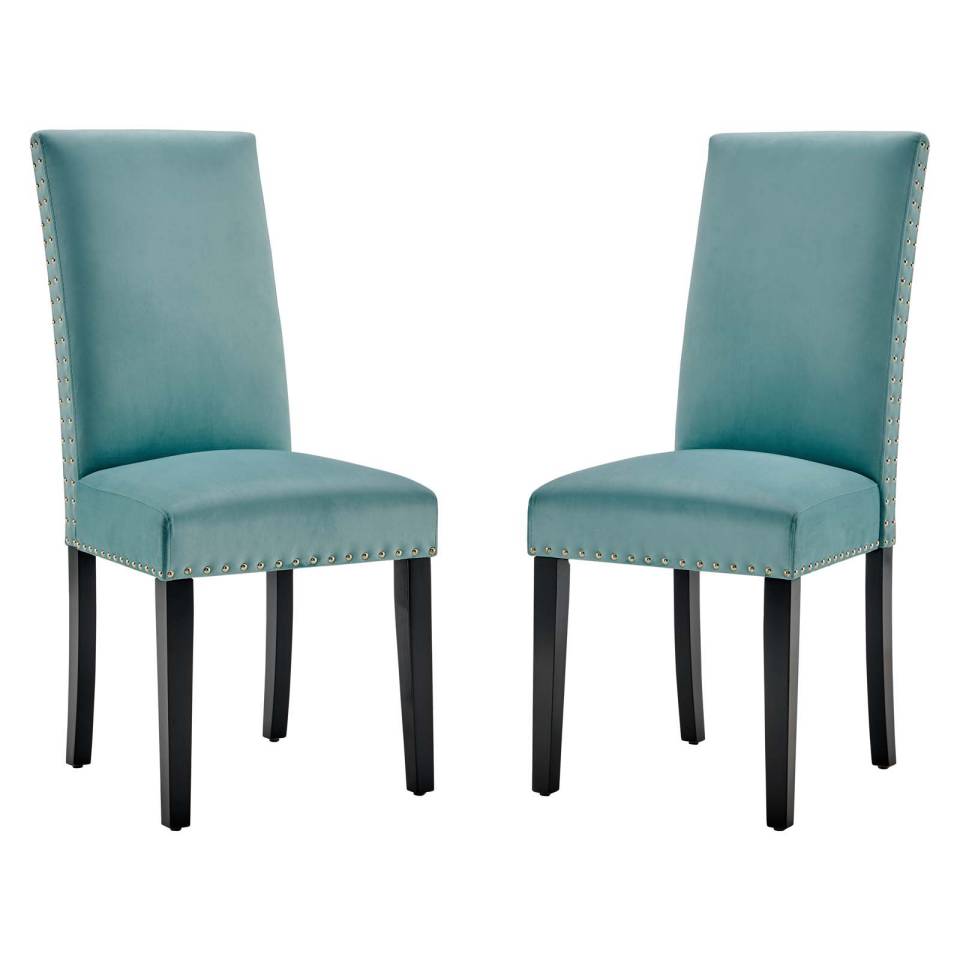 Modway Parcel Performance Velvet Dining Side Chairs - Set of 2 | Side Chairs | Modishstore-3