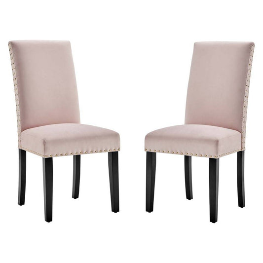 Modway Parcel Performance Velvet Dining Side Chairs - Set of 2 | Side Chairs | Modishstore-5