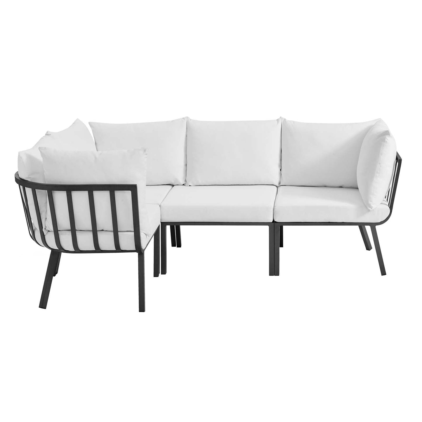Modway Riverside 4 Piece Outdoor Patio Aluminum Sectional | Outdoor Patio Daybed | Modishstore-20