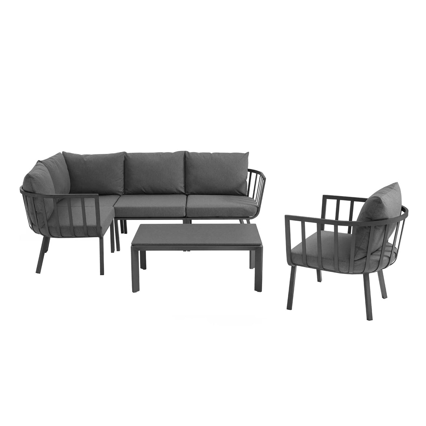 Riverside 6 Piece Outdoor Patio Aluminum Set By Modway | Outdoor Patio | Modishstore