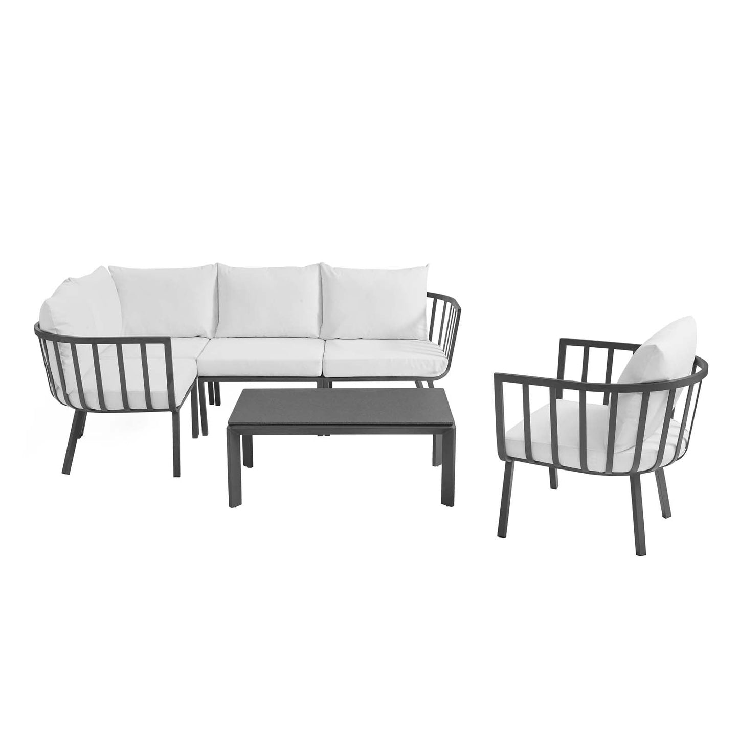 Riverside 6 Piece Outdoor Patio Aluminum Set By Modway | Outdoor Patio | Modishstore-2