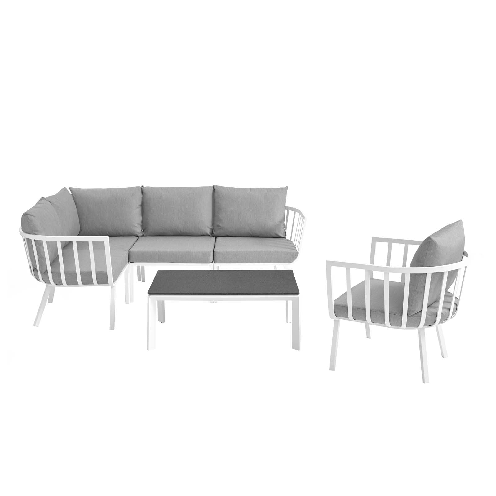 Riverside 6 Piece Outdoor Patio Aluminum Set By Modway | Outdoor Patio | Modishstore-3