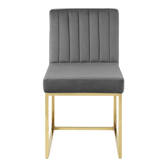 Modway Carriage Channel Tufted Sled Base Performance Velvet Dining Chair | Dining Chairs
