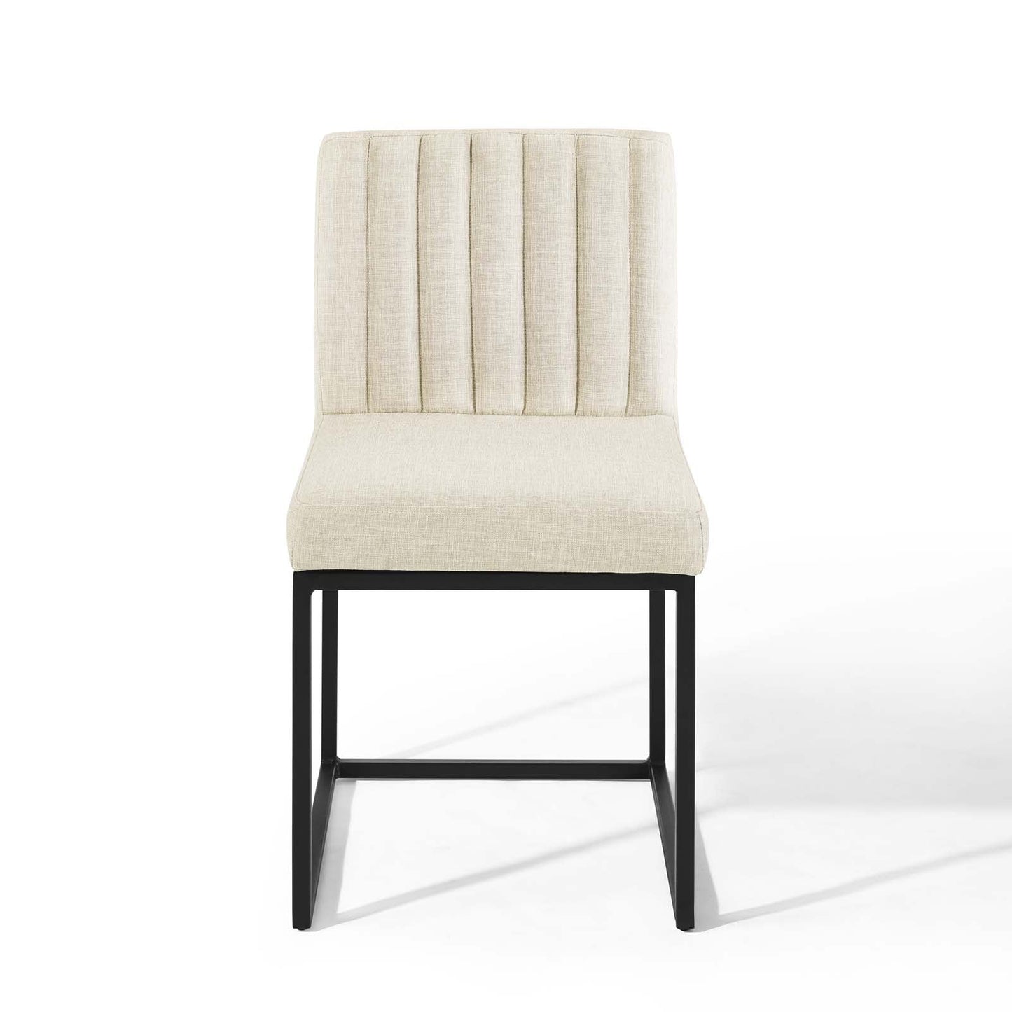 Modway Carriage Channel Tufted Sled Base Upholstered Fabric Dining Chair | Dining Chairs