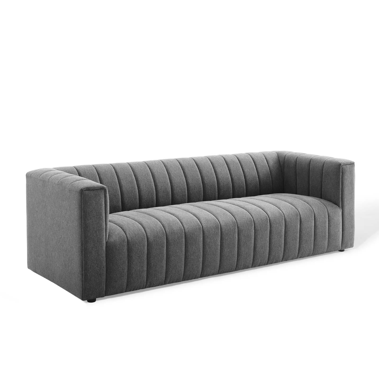 Modway Reflection Channel Tufted Upholstered Fabric Sofa | Sofas | Modishstore-11