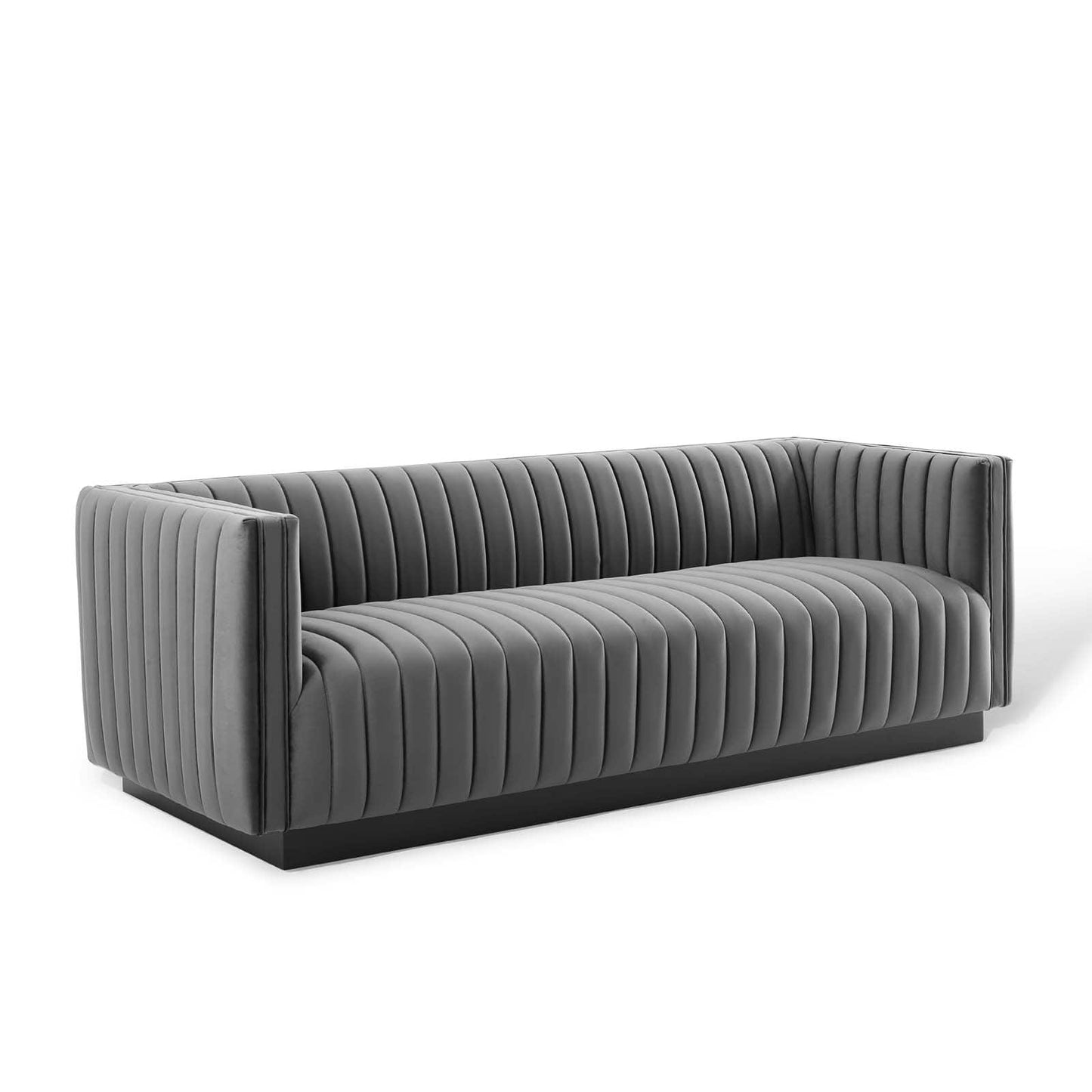 Modway Conjure Channel Tufted Velvet Sofa | Sofas | 