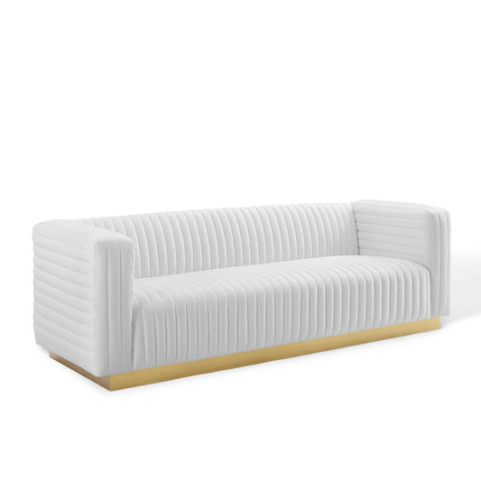 Modway Charisma Channel Tufted Performance Velvet Living Room Sofa | Sofas | 