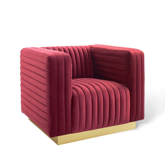 Modway Charisma Channel Tufted Performance Velvet Accent Armchair | Armchairs | 