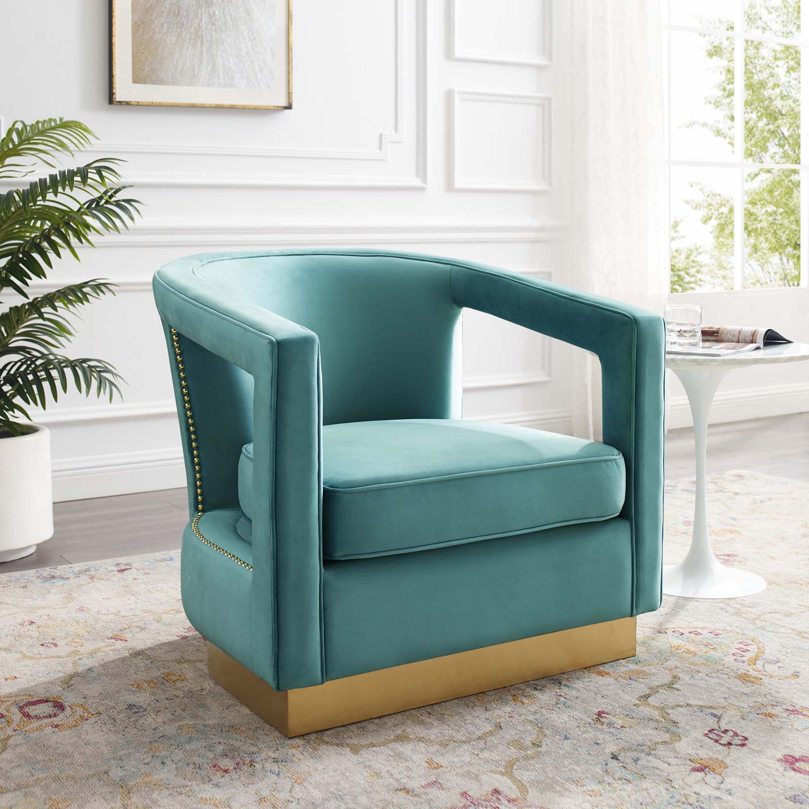 Modway Frolick Performance Velvet Armchair | Armchairs | 