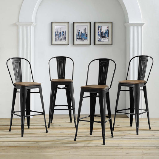 Promenade Bar Stool Set of 4 By Modway - EEI-3897 | Bar Stools | Modishstore