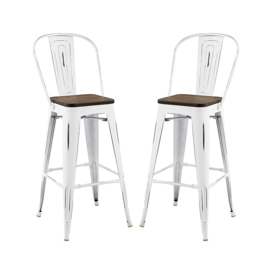 Promenade Bar Stool Metal Set of 2 By Modway - EEI-3899 | Bar Stools | Modishstore - 2