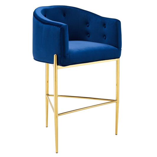 Savour Tufted Performance Velvet Bar Stool By Modway - EEI-3911 | Bar Stools | Modishstore - 3