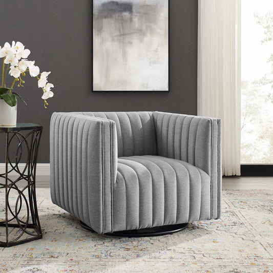 Modway Perception Tufted Swivel Upholstered Armchair | Armchairs | Modishstore-3