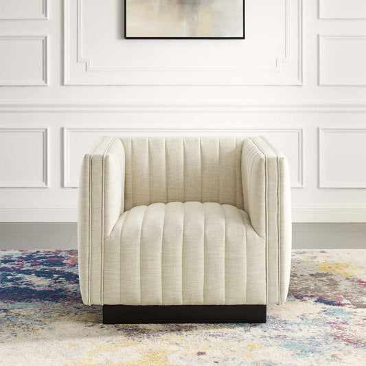 Modway Perception Tufted Upholstered Fabric Armchair | Armchairs | Modishstore-2
