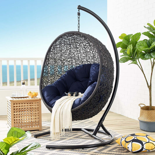 Modway Encase Sunbrella Swing Outdoor Patio Lounge Chair | Outdoor Porch Swings | 