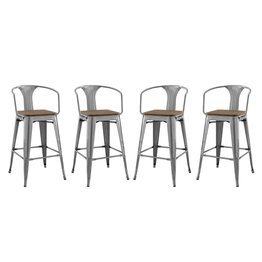Modway Promenade Bar Stool Set of 4 | Bar Stools | Modishstore-2