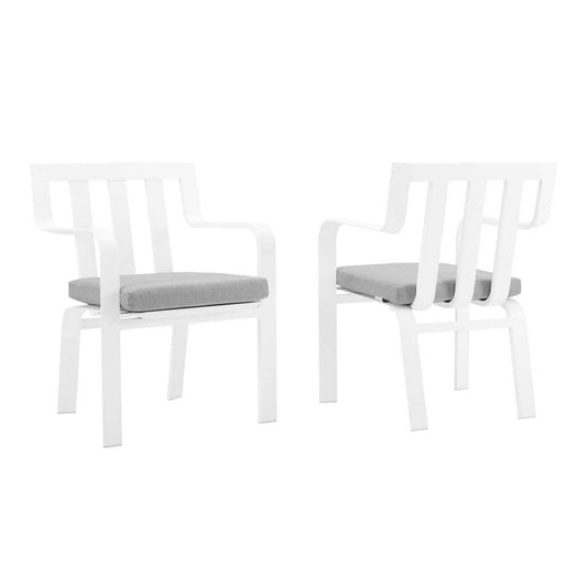 Modway Baxley Outdoor Patio Aluminum Armchair Set of 2 | Outdoor Chairs