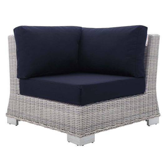 Modway Conway Sunbrella® Outdoor Patio Wicker Rattan Corner Chair | Outdoor Sofas, Loveseats & Sectionals | 