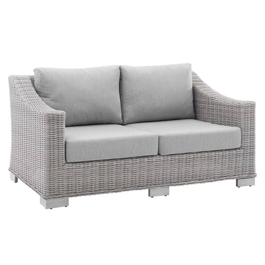 Modway Conway Sunbrella® Outdoor Patio Wicker Rattan Loveseat | Outdoor Sofas, Loveseats & Sectionals