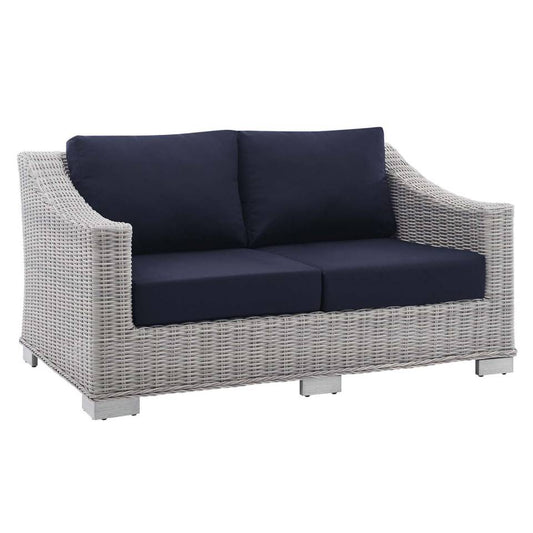 Modway Conway Sunbrella® Outdoor Patio Wicker Rattan Loveseat | Outdoor Sofas, Loveseats & Sectionals | 