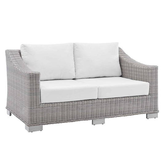 Modway Conway Sunbrella® Outdoor Patio Wicker Rattan Loveseat | Outdoor Sofas, Loveseats & Sectionals | 