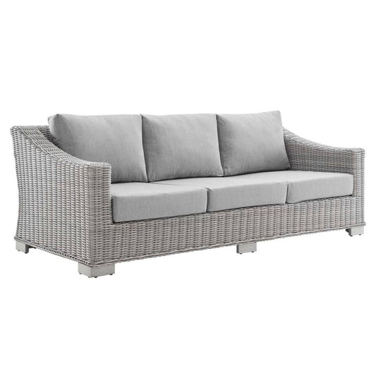 Modway Conway Sunbrella® Outdoor Patio Wicker Rattan Sofa | Outdoor Sofas, Loveseats & Sectionals