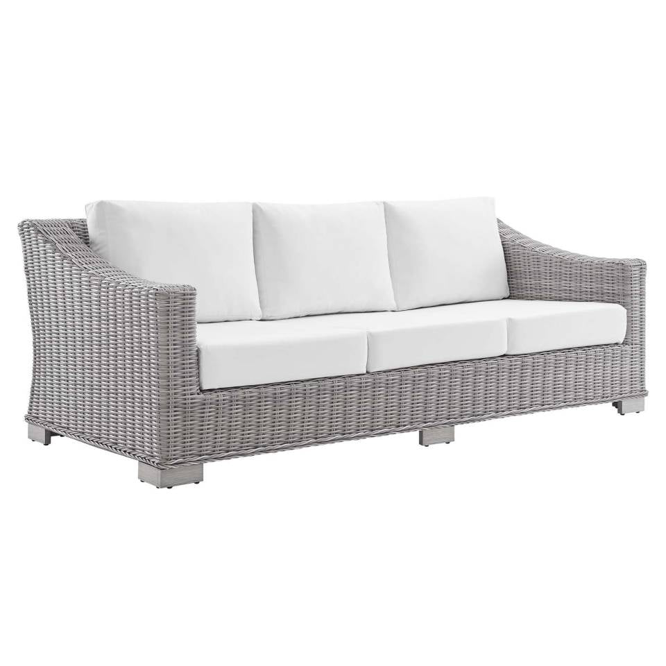 Modway Conway Sunbrella® Outdoor Patio Wicker Rattan Sofa | Outdoor Sofas, Loveseats & Sectionals | 