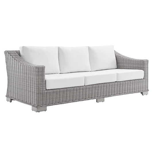 Modway Conway Sunbrella® Outdoor Patio Wicker Rattan Sofa | Outdoor Sofas, Loveseats & Sectionals | 