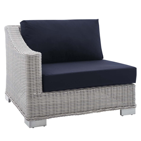 Modway Conway Sunbrella® Outdoor Patio Wicker Rattan Left-Arm Chair | Outdoor Sofas, Loveseats & Sectionals | 