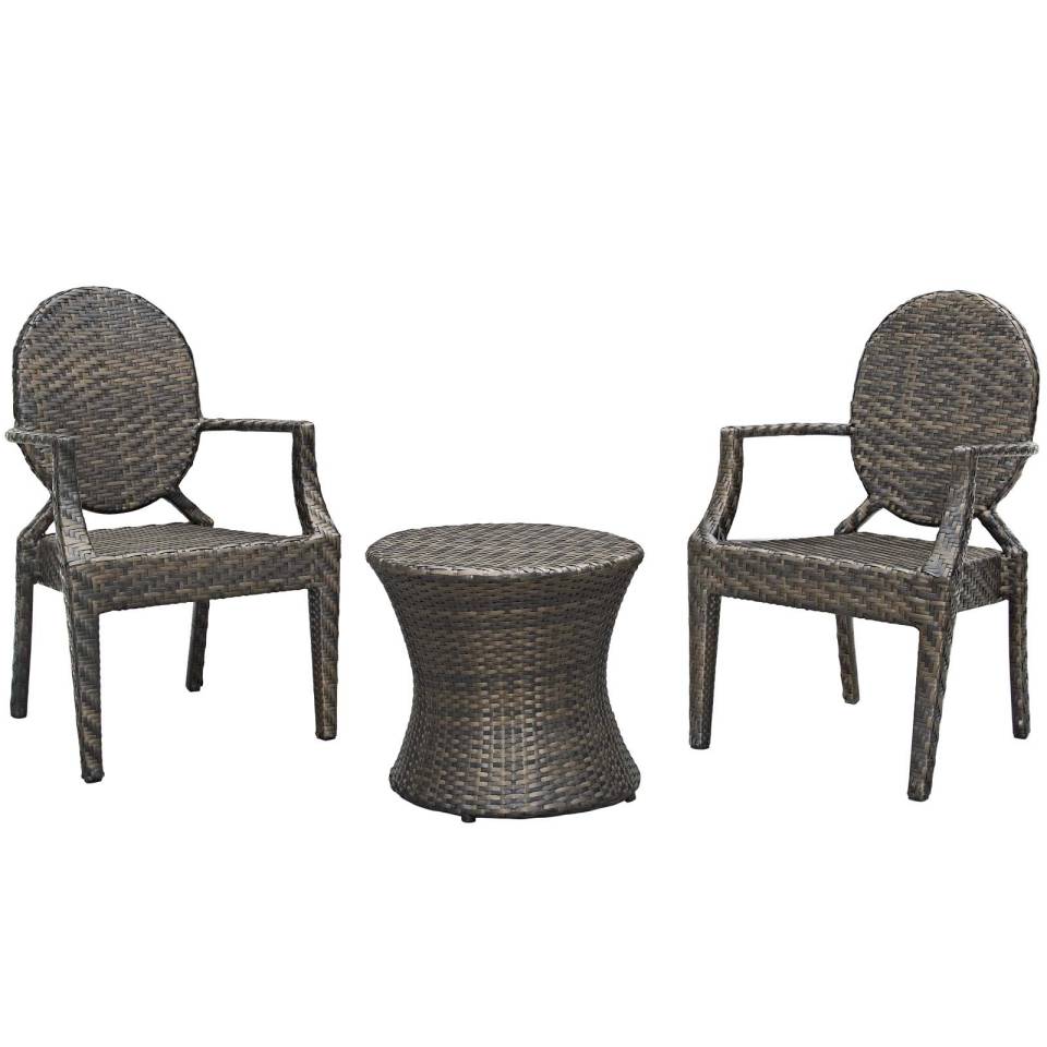 Modway Casper 3 Piece Outdoor Patio Set | Outdoor Dining Sets