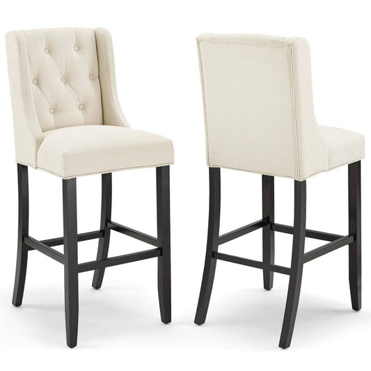 Modway Baronet Bar Stool Upholstered Fabric Set of 2 | Bar Stools | 