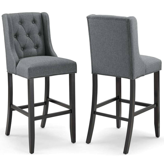Modway Baronet Bar Stool Upholstered Fabric Set of 2 | Bar Stools | 
