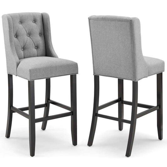 Modway Baronet Bar Stool Upholstered Fabric Set of 2 | Bar Stools