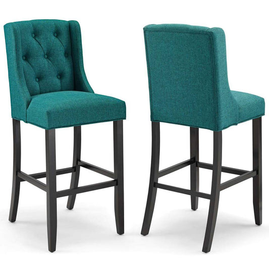 Modway Baronet Bar Stool Upholstered Fabric Set of 2 | Bar Stools | 