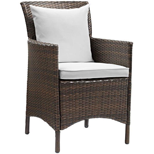 Modway Conduit Outdoor Patio Wicker Rattan Dining Armchair Set of 2 | Dining Chairs | 