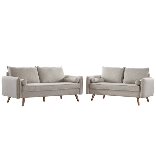 Modway Revive Upholstered Fabric Sofa and Loveseat Set | Outdoor Sofas, Loveseats & Sectionals | Modishstore-2