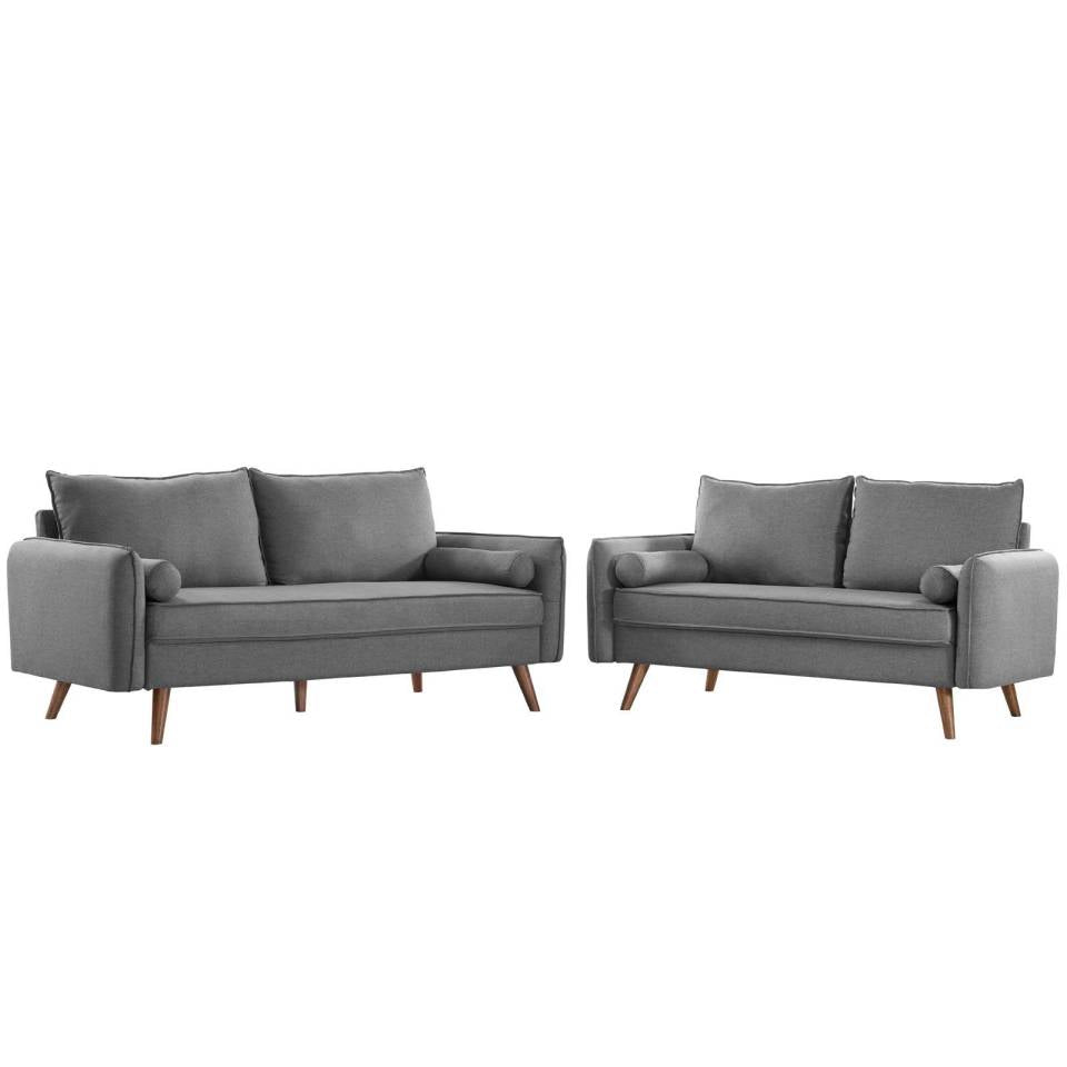Modway Revive Upholstered Fabric Sofa and Loveseat Set | Outdoor Sofas, Loveseats & Sectionals | Modishstore-4